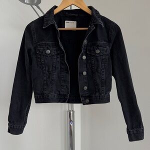 ASOS Black Cropped Denim Jacket